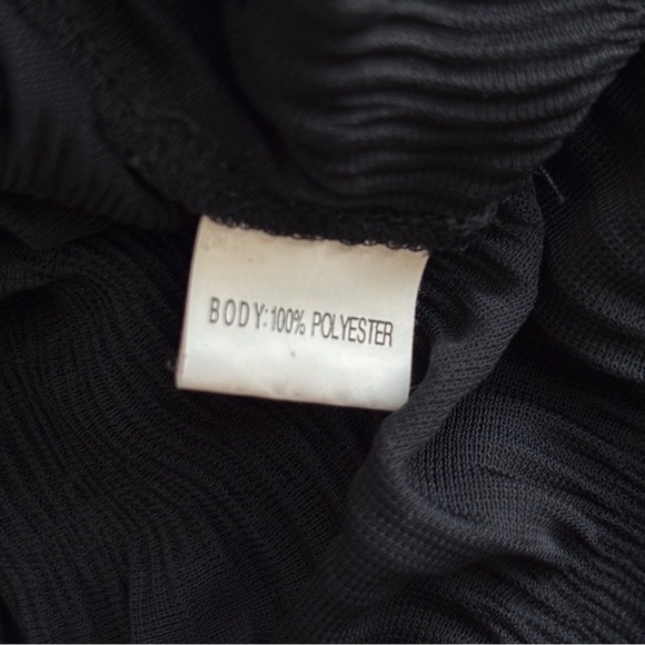 Kay Unger Ruffle Blouse 12 Perforated Black - Picture 7 of 9